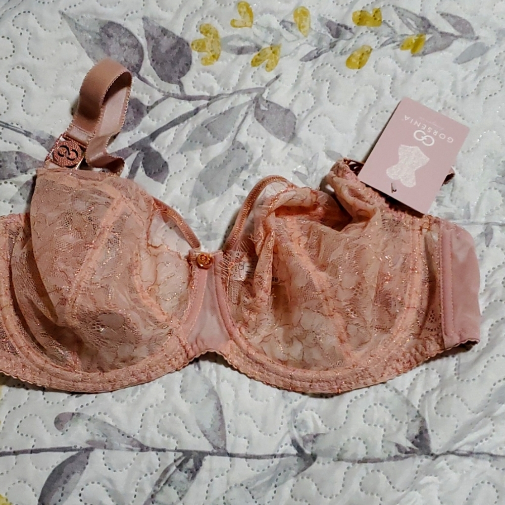 Pink lace Gorsenia Bra 36DDD